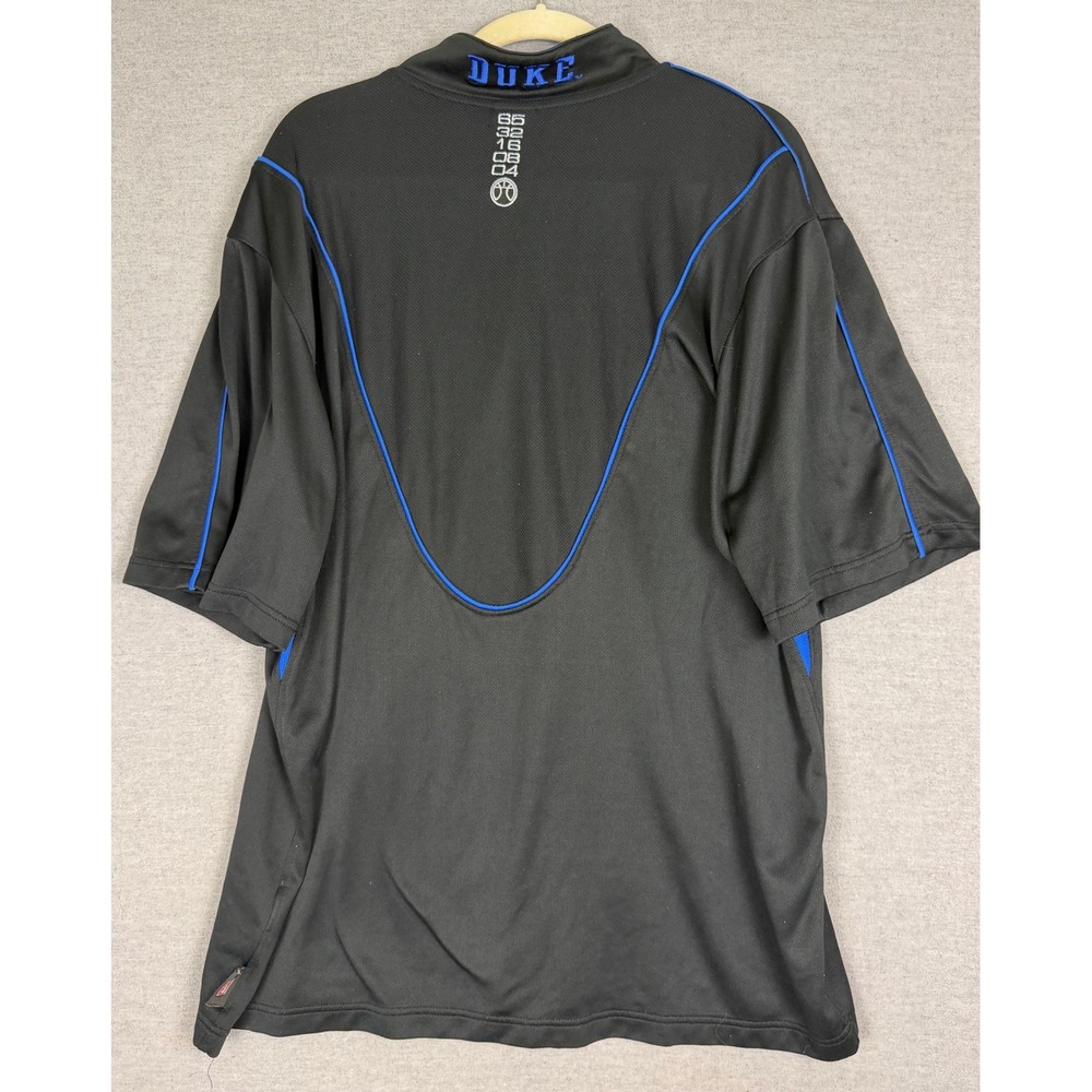 Nike Team Duke Blue Devils Basketball Quarter Zip Short Sleeve Shirt Mens XL - Picture 3 of 7